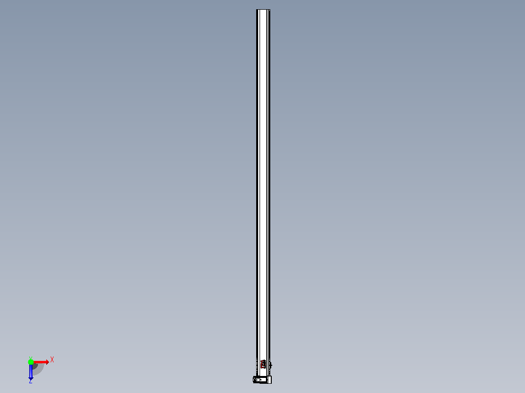 皮带直线轴半封闭可选导轨TPA-HNB-120D-110-L2950-RU-Y-P40-N3俯视图
