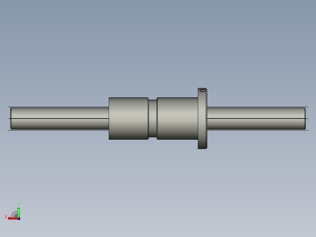 DKFZD2506-5滚珠丝杆3D模型后视图