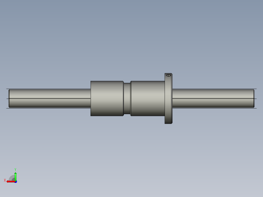 DKFZD2506-5滚珠丝杆3D模型后视缩略图