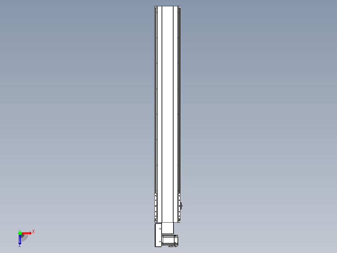 皮带直线轴半封闭可选导轨TPA-HNB-202D-140-L1350-ML-Y-P75-N3俯视图
