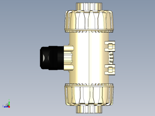 多套FIP球阀TKD DN10-50 3D模型IGS格式右视缩略图