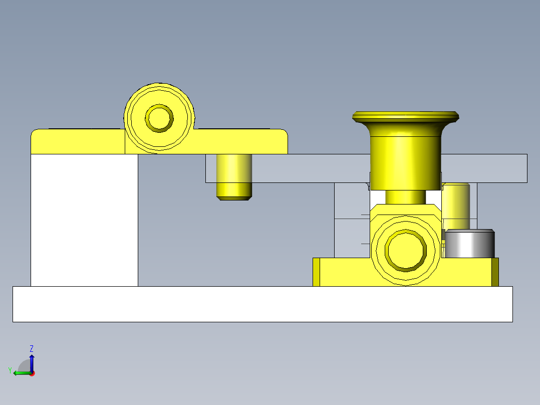 小型电路板焊接夹具左视图