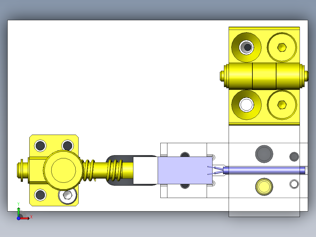 小型电路板焊接夹具俯视图