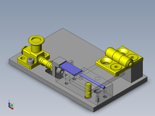 小型电路板焊接夹具正等轴测缩略图