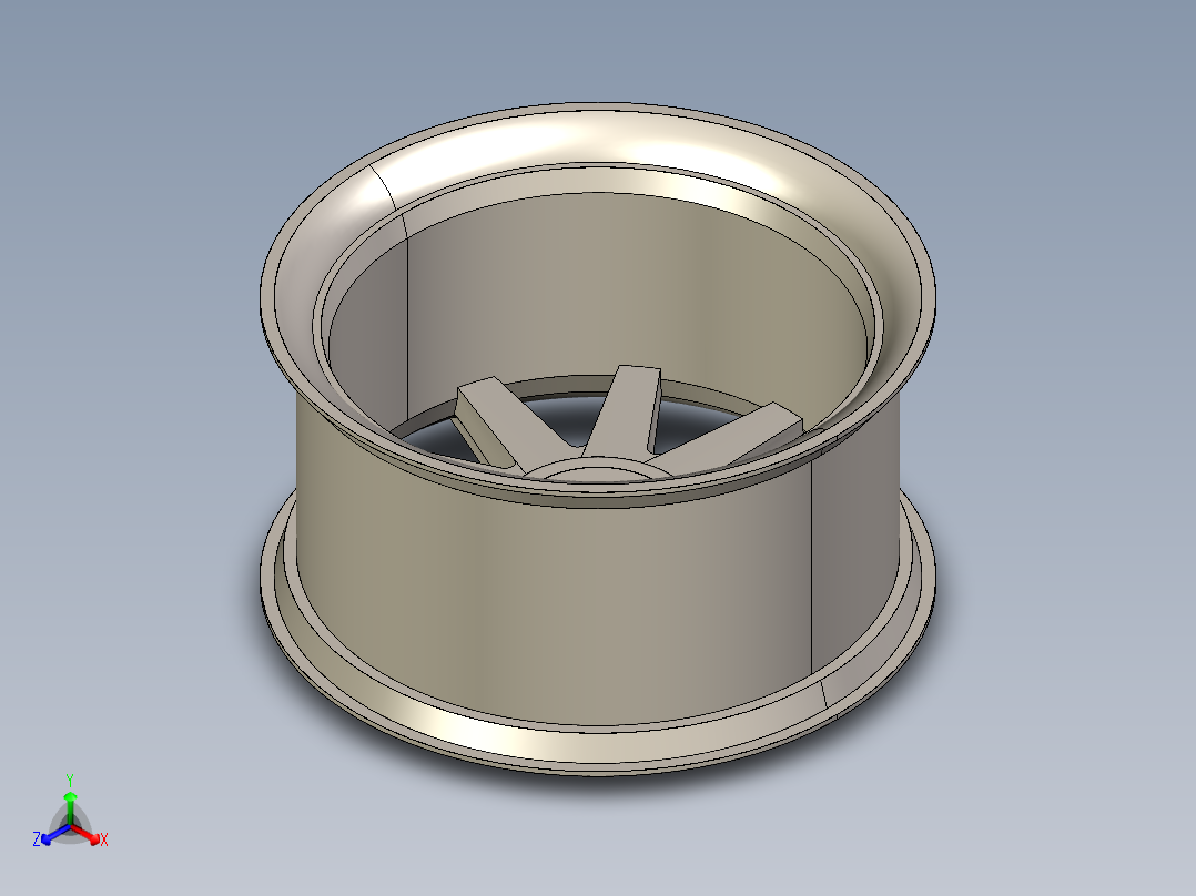 汽车车轮3D模型正等轴测图