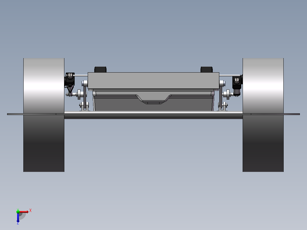 电池快换装置电动车换电池1516999俯视图