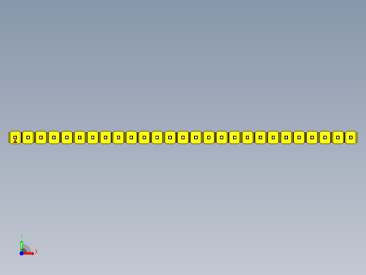 彩色公头100mil（2.54mm）系列-DS1021_yellow_1x27p_100mil_Type5_rev1.0前视缩略图
