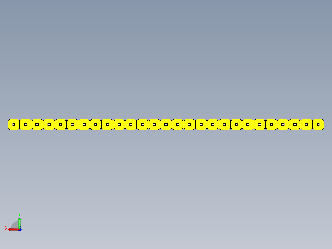 彩色公头100mil（2.54mm）系列-DS1021_yellow_1x27p_100mil_Type5_rev1.0后视图