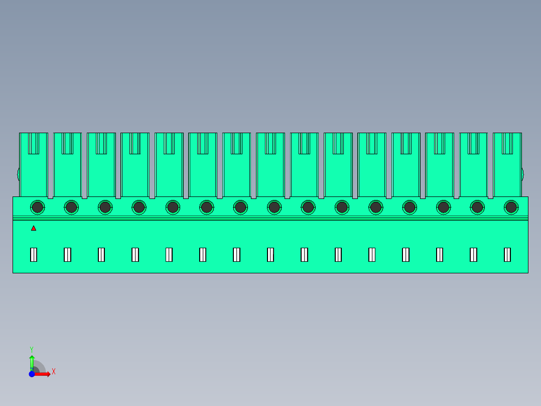 DEGSON 15EDG 系列 3.5mm 插拔式接线端子 FullPack-15EDGA-3.5-15P-14-00AH前视图