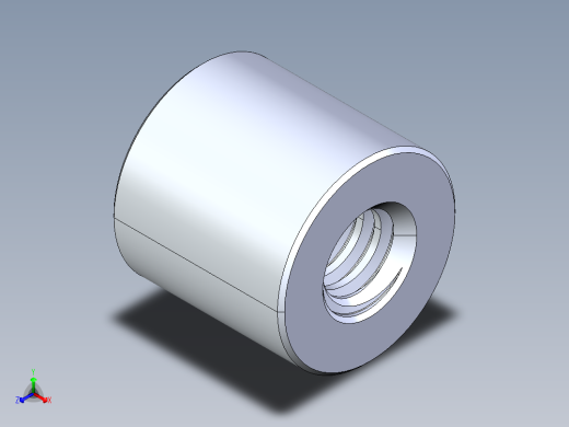 公制梯形螺母-TR24x5x50x48.STEP正等轴测缩略图