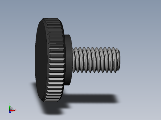 滚花旋钮-Knurled Knob 10-32x0.625x.375.SLDPRT