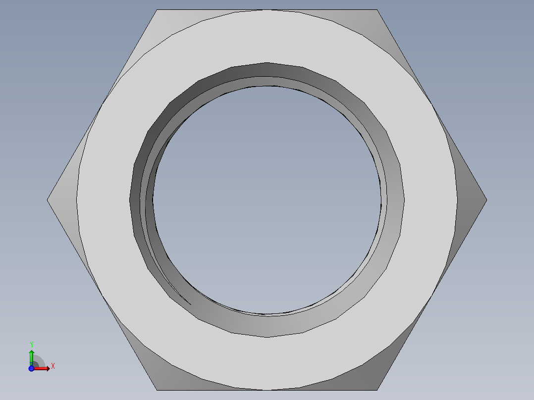 DIN 934 螺母-M68 Nut.SLDPRT前视图