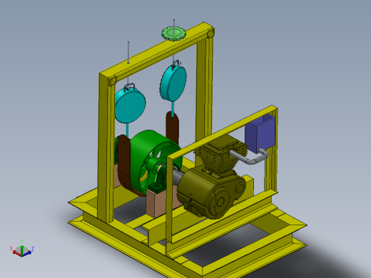 乙炔气发电机组试验台3D模型图纸 Solidworks设计