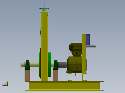 乙炔气发电机组试验台3D模型图纸 Solidworks设计后视缩略图