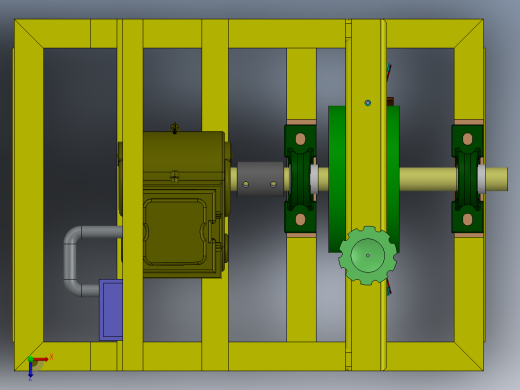乙炔气发电机组试验台3D模型图纸 Solidworks设计俯视缩略图