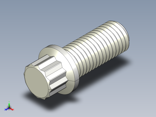 法兰头螺钉-5-16in-24 0.75long 12-point screws.IGS
