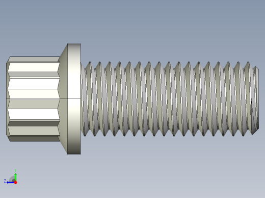 法兰头螺钉-5-16in-24 0.75long 12-point screws.IGS右视缩略图