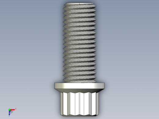 法兰头螺钉-5-16in-24 0.75long 12-point screws.IGS俯视缩略图