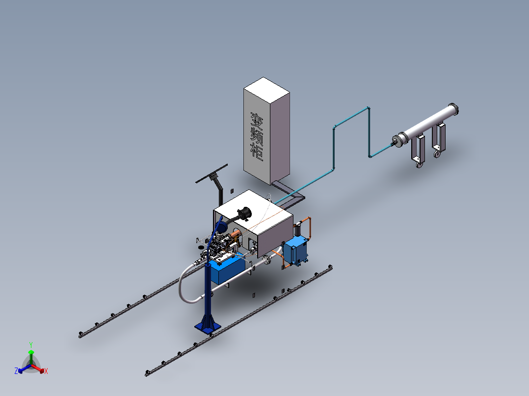 测试台(1)正等轴测图