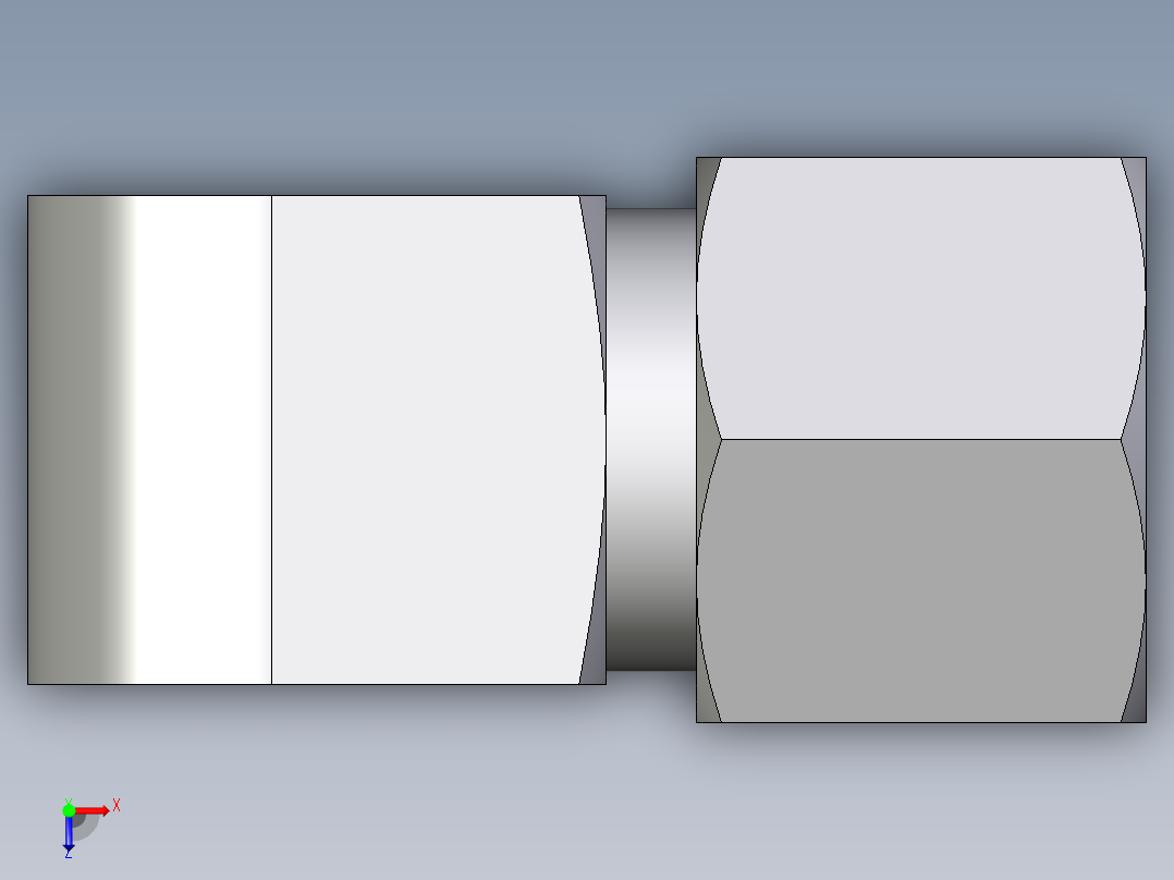 卡套式工业通用硬管接头EO_Male_stud_elbow_WE10SRCF俯视图