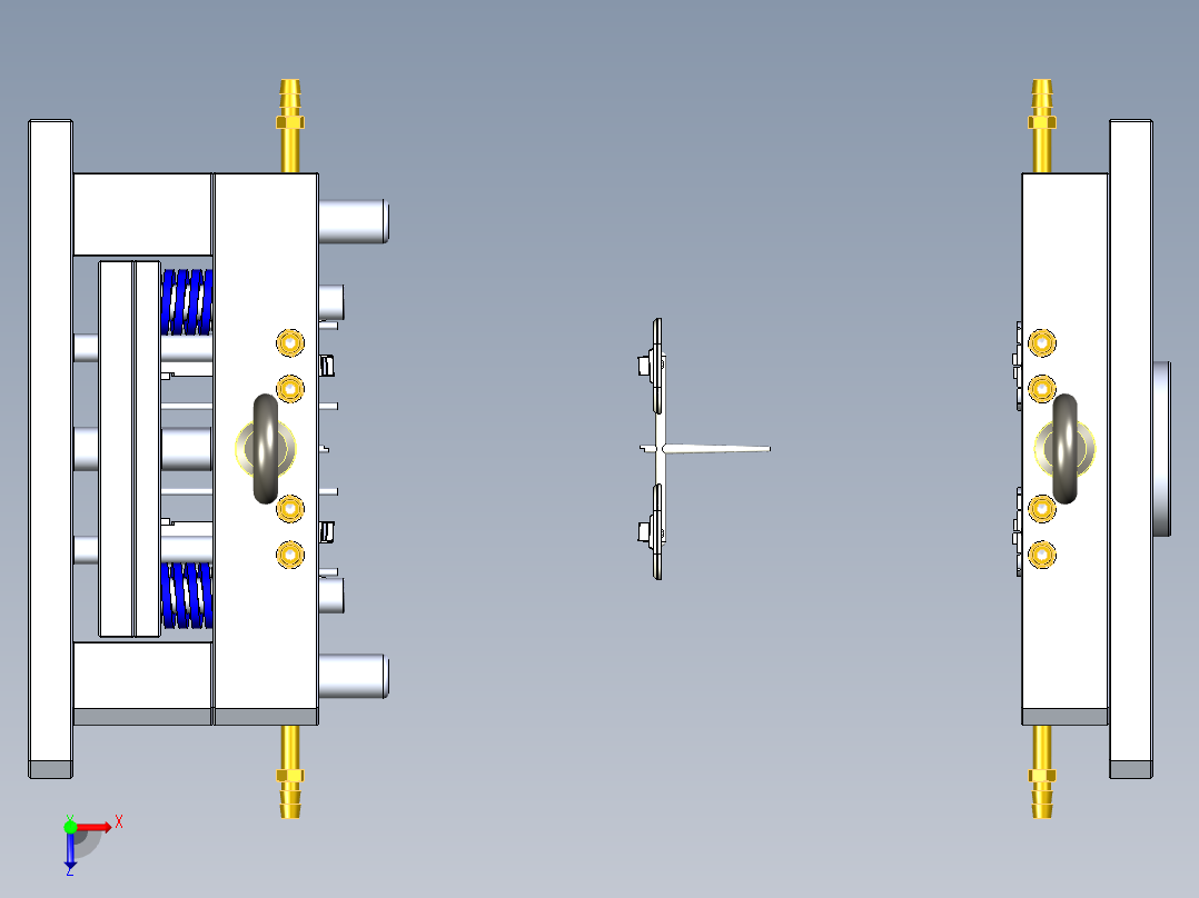 塑料注塑模具俯视图