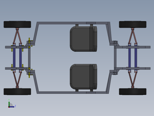 Modular car frame简易模块化车底盘结构3D图纸 Solidworks设计左视缩略图