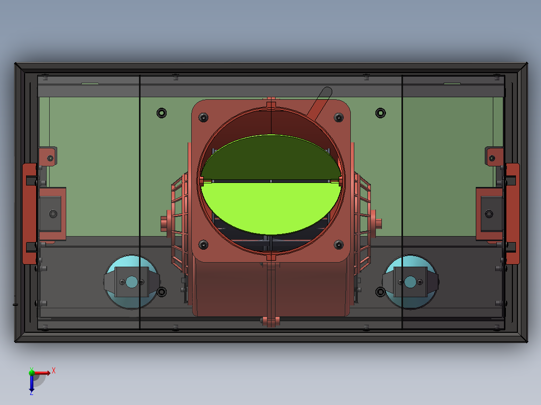一体式抽油烟机模型sw18可编辑俯视图