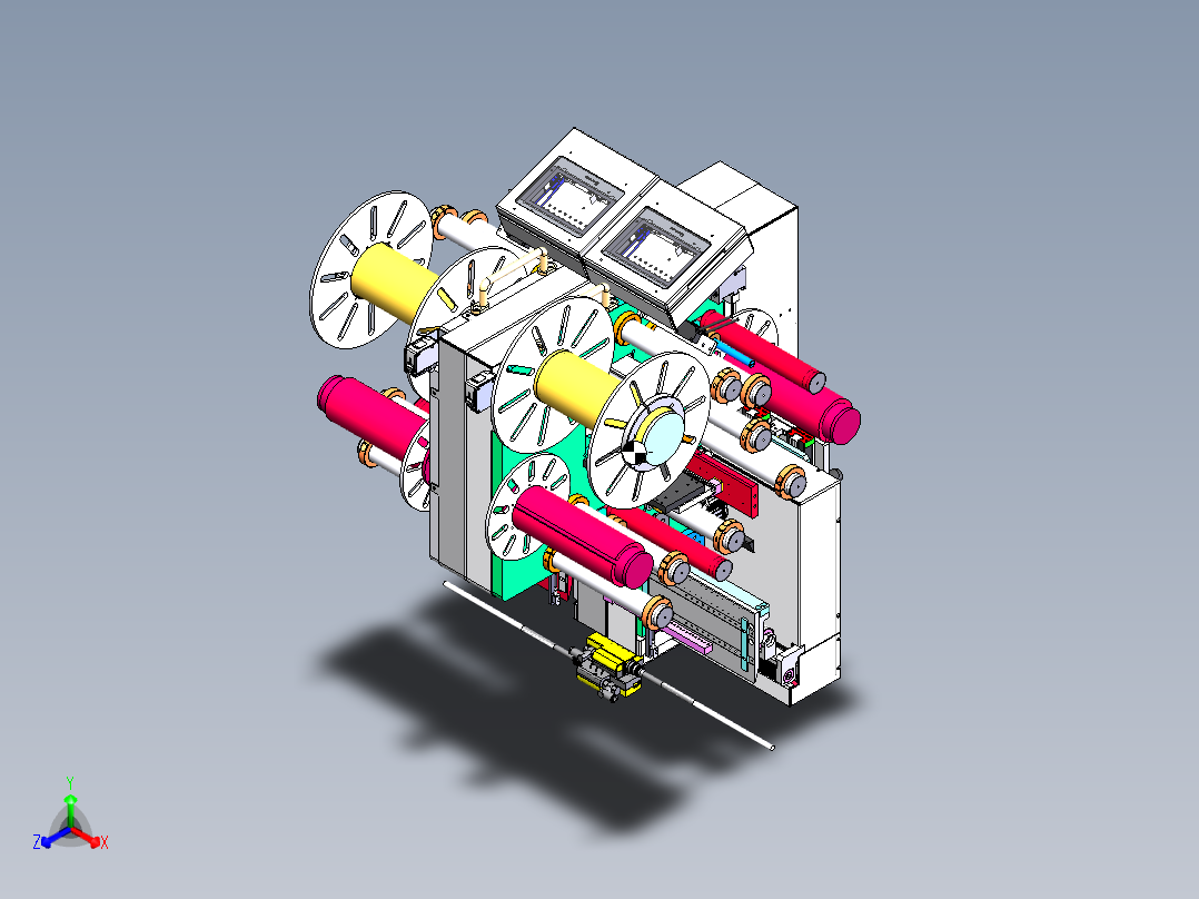 标签飞达sw18可编辑正等轴测图
