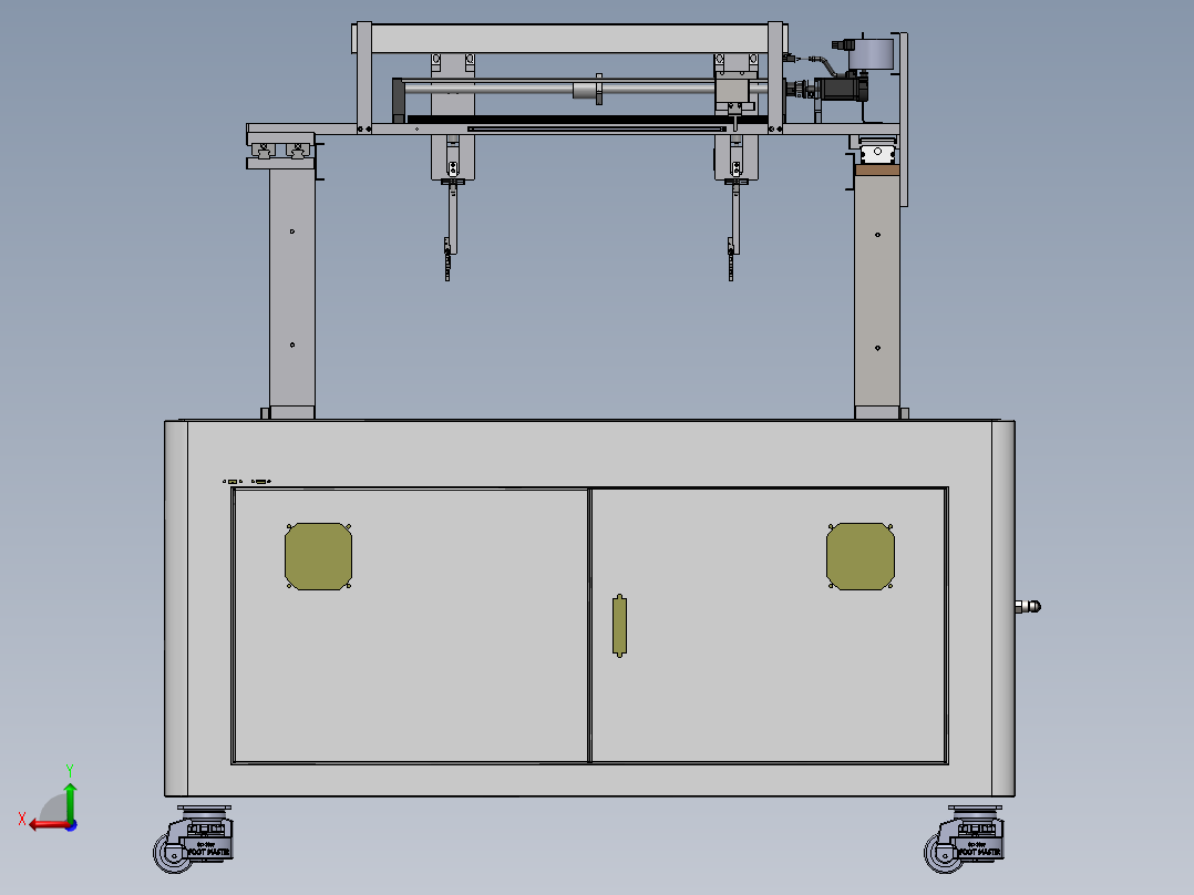 双轴龙门架两轴等距移载机sw18可编辑后视图