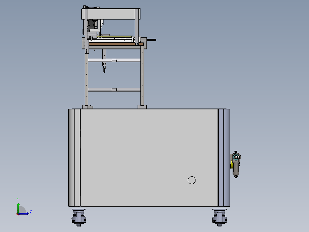 双轴龙门架两轴等距移载机sw18可编辑左视图
