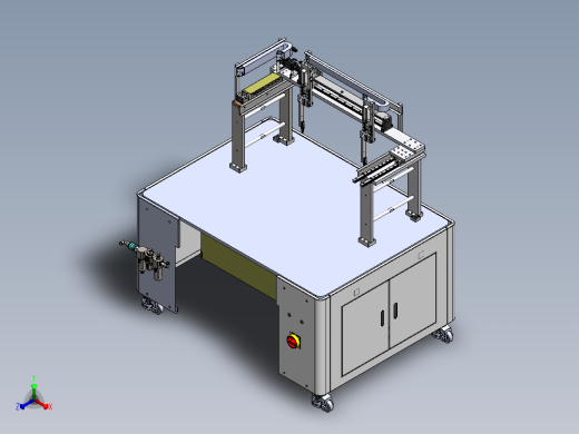 双轴龙门架两轴等距移载机sw18可编辑正等轴测缩略图