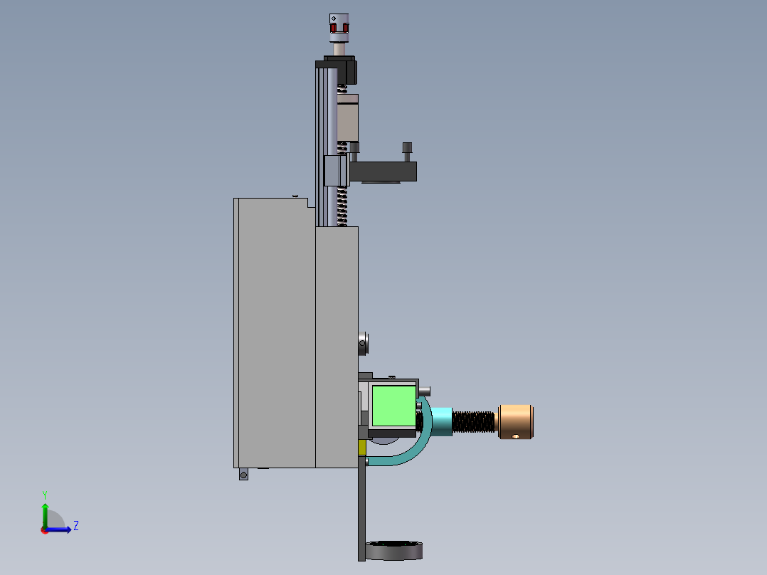 迈克尔逊干涉仪模型sw22可编辑左视图