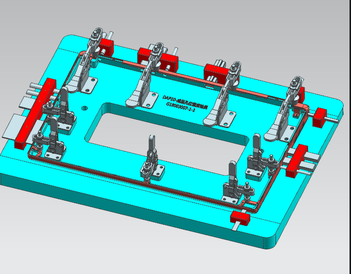 屏幕金属中框成品测四周侧孔检具模型