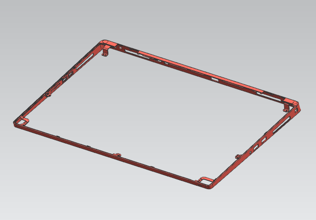 屏幕金属中框成品测四周侧孔检具模型