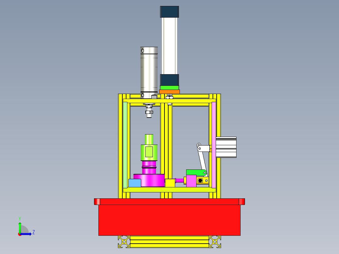 气密性测试滚筒线左视图