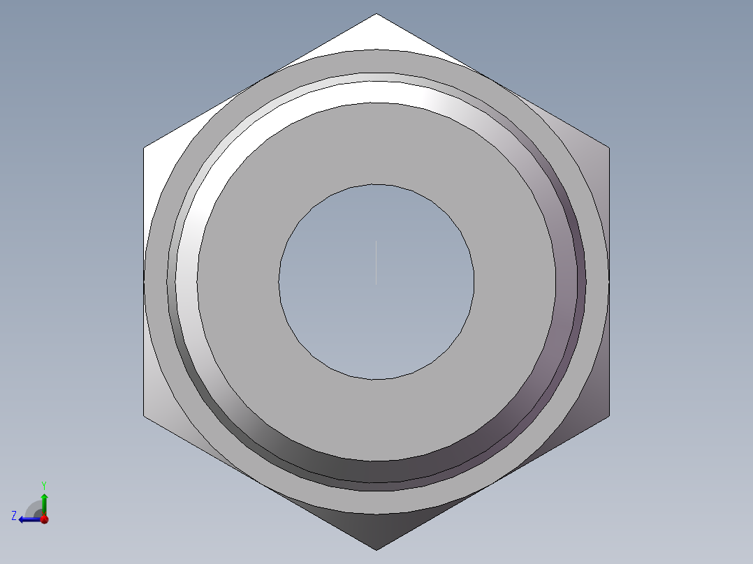 英制锥管螺纹直接头、1CT-16-06SP右视图