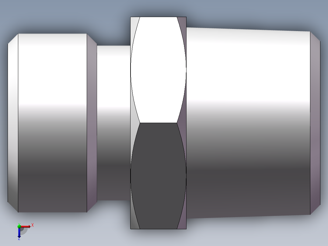 英制锥管螺纹直接头、1CT-16-06SP俯视图