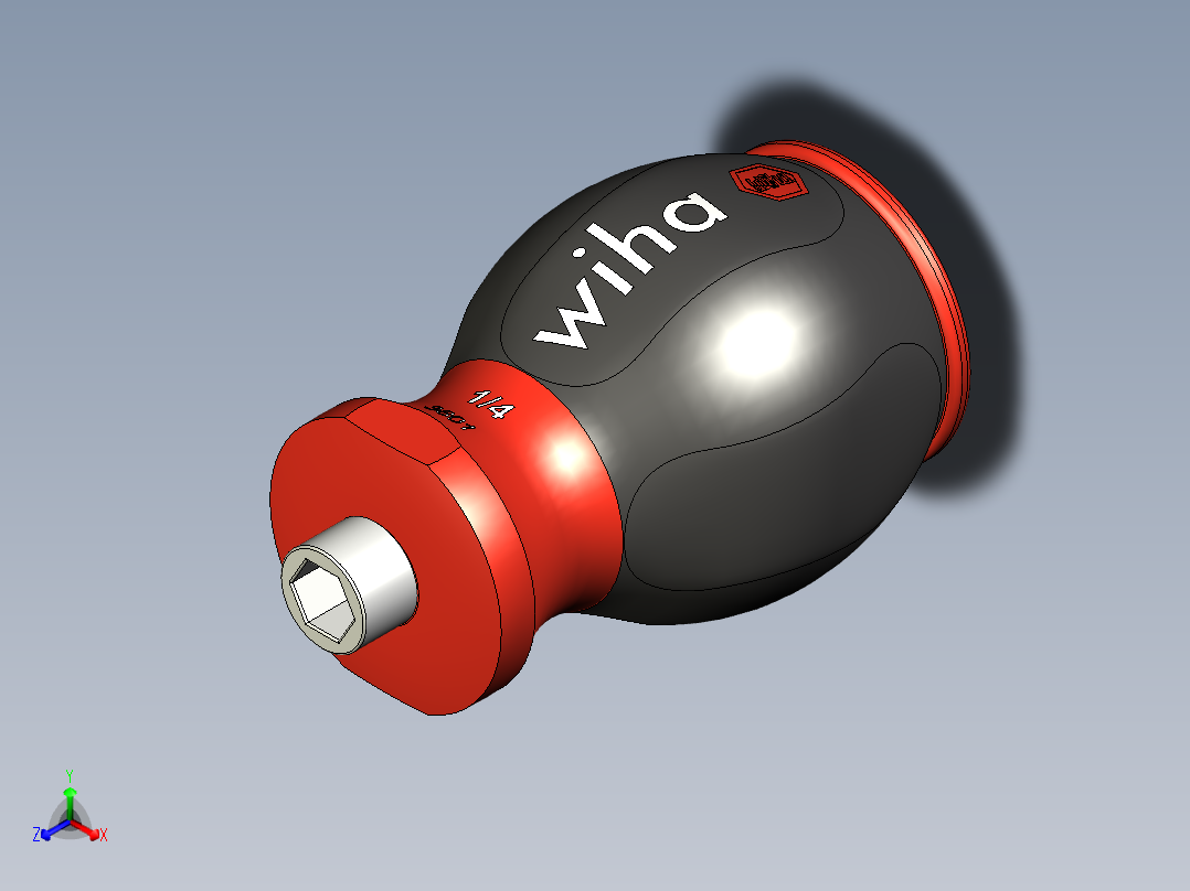 六角位驱动正等轴测图