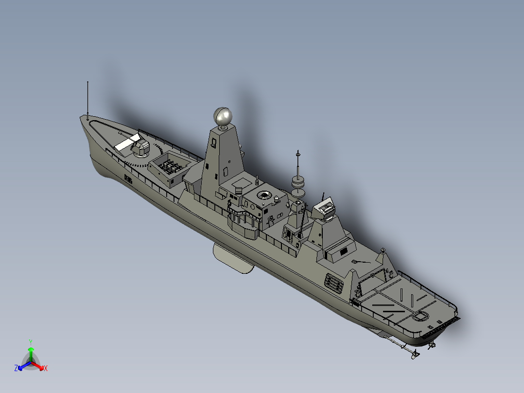 035型防空驱逐舰主视图