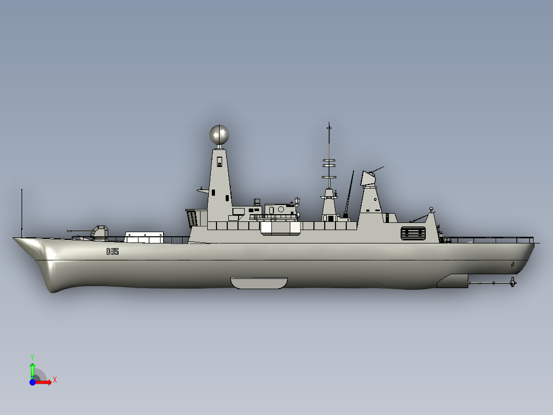 035型防空驱逐舰前视图