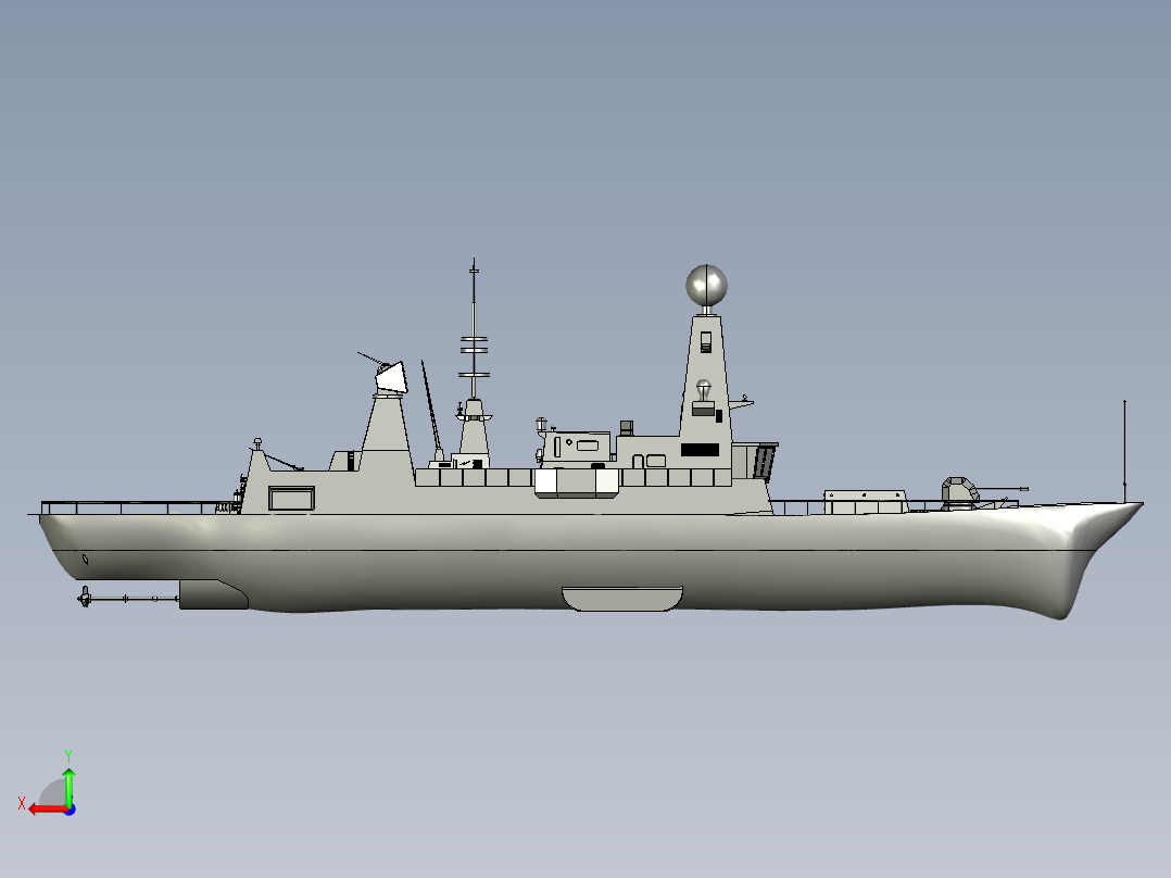 035型防空驱逐舰后视图