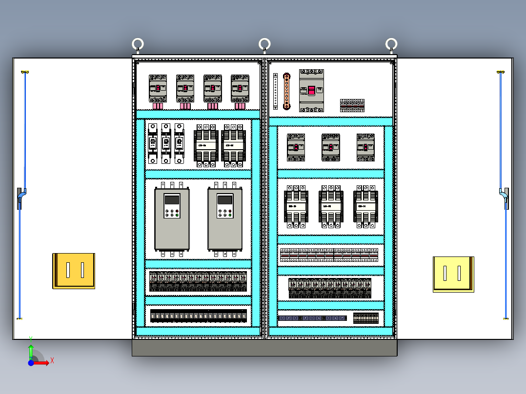 软启动接触器控制柜前视图