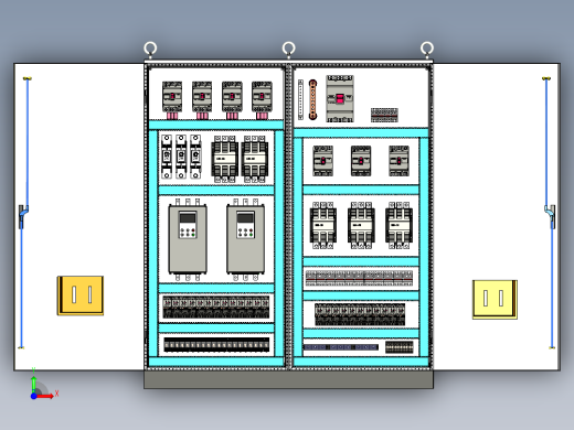 软启动接触器控制柜前视缩略图