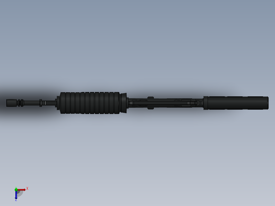 手枪左轮冲锋枪老式狙击步枪设计3D图纸m60-machine-gun（外壳） SW STP俯视图