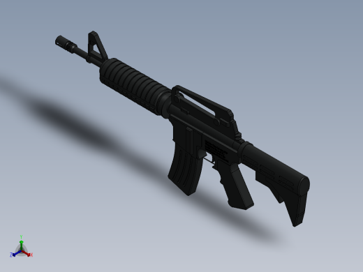 手枪左轮冲锋枪老式狙击步枪设计3D图纸m60-machine-gun（外壳） SW STP正等轴测缩略图