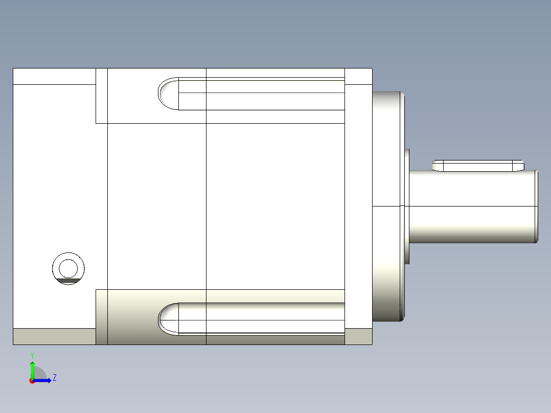 电机KPL62-010-P1-200W左视图