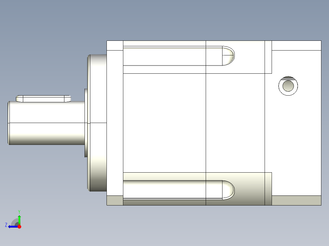 电机KPL62-010-P1-200W右视图