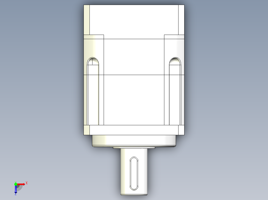 电机KPL62-010-P1-200W俯视图