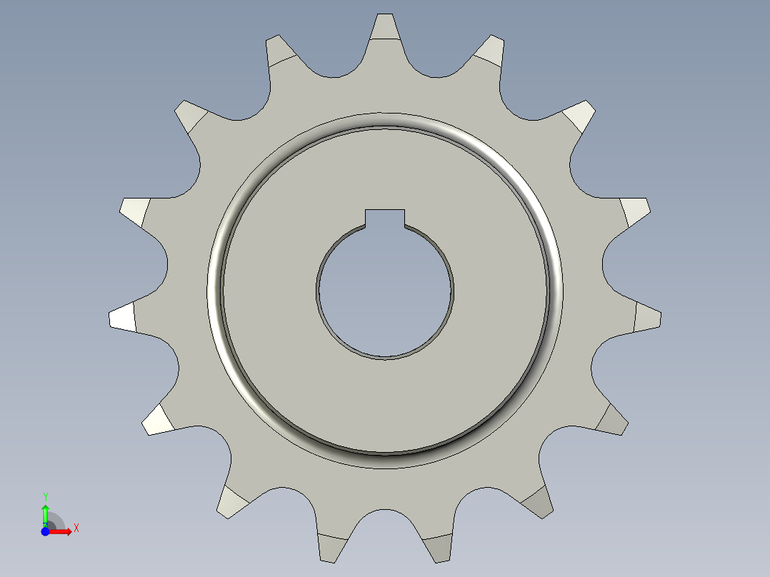 提升链轮10A15齿前视图