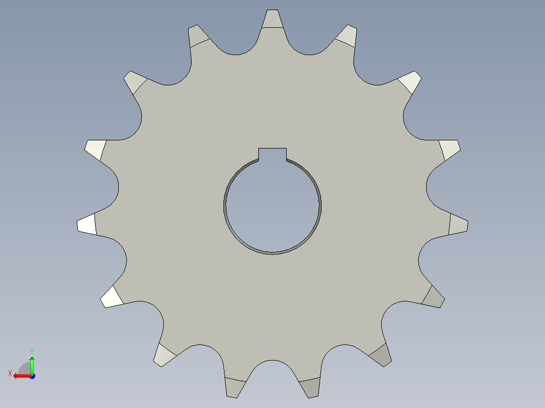 提升链轮10A15齿后视图